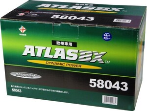 新品 アトラス MF58043 80Ah 互換 アウディ A4 A6 BMW ベンツ ジャガー X フリーランダー ポルシェ ボクスター クライスラー 300C