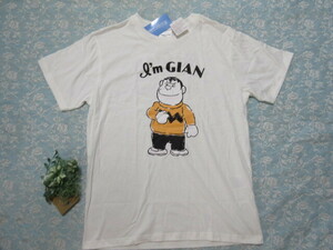 ☆新品【男M】ドラえもん☆I’ｍ GIAN ジャイアン両面プリントTシャツ白☆送料無料