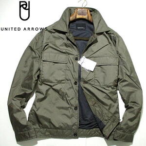 新品 未使用▼ ユナイテッドアローズ　撥水加工　ナイロンジャケット　ブルゾン　UNITED ARROWS　カーキ　Mサイズ　アローズ