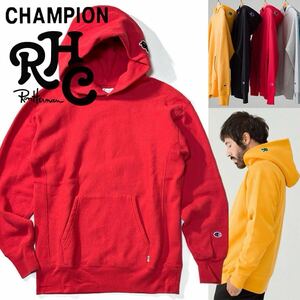 【Champion for RHC】稀少◎!!RHC ロンハーマン チャンピオン別注 R Wappen Hoodie Rワッペン リバースウィーブスウェット 裏起毛パーカー