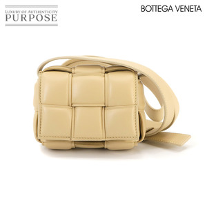 未使用 展示品 ボッテガ ヴェネタ BOTTEGA VENETA イントレチャート パデッド カセット ミニ ショルダー バッグ レザー 90235861