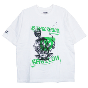 NEIGHBORHOOD ネイバーフッド 24SS NH X BABYLON.TEE SS-2 バビロン クルーネック ショートスリーブ Tシャツ ホワイト カットソー Novk