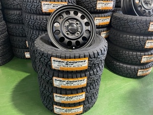 トーヨーオープンカントリーRT145/80R12新品アルミ4本セットケイフィネスD12マッドブラック送料無料