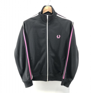 【中古】FREDPERRY 90-00s トラックジャケット ピンク×ブラック サイズM フレッドペリー[240024487302]