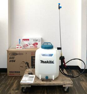 1-14【中古現状品】マキタ makita 充電式噴霧器 MUS108DZ／カバー付き除草ノズル A-72578