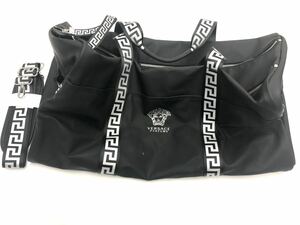 (KW1682)【限定品】Versace ヴェルサーチェ ボストンバッグ ダブルチャック ブラック ノベルティ