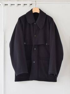 【美品】COMOLI ナッピングウール マッキノウクルーザージャケットサイズ2 NAVY コモリ