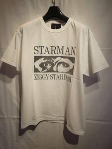 新品 LOUNGELIZARD "STARMAN" TEE ラウンジリザード　ティーシャツ　ボーダー カットソー シャツ　半袖　サイズ2　Mサイズ　WHITE