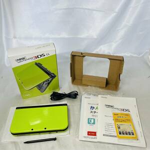 ★1円～ 美品 動作確認済 New NINTENDO 3DSLL 本体 ライム ブラック 任天堂 送料全国520円 ニンテンドー Lime × Black