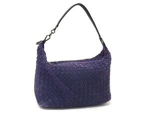 1円 BOTTEGA VENETA ボッテガヴェネタ イントレチャート レザー ワンショルダーバッグ 肩掛け レディース バイオレット系 FH3221