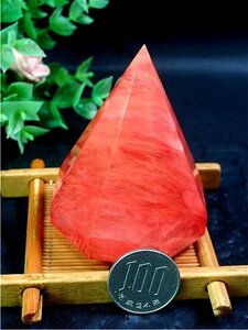 超綺麗赤水晶ピラミッド179E8-30E25W