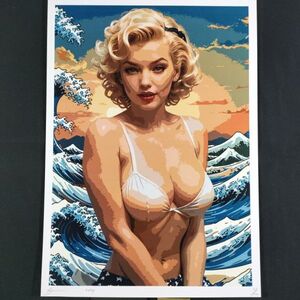 D02 DEATH NYC 世界限定ポスター 現代アート ポップアート Marilyn Monroe マリリンモンロー 葛飾北斎 富嶽三十六景 浮世絵