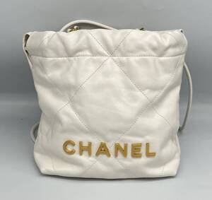 CHANEL ミニハンドバッグ 2WAYチェーンショルダーバッグ ホワイト ゴールド金具 AS3980 レディース スモール シャネル