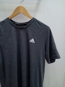 ★E053 adidas 半袖Tシャツ スポーツブランド サイズM グレー系 