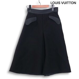 LOUIS VUITTON ルイヴィトン 秋冬 バージン ウール&カシミヤ フレア スカート Sz.36 レディース フランス製★　K4B00980_B#Q