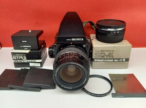 ■ ZENZA BRONICA SQ-Ai 中判フィルムカメラ ボディ ZENZANON-PS 65mm F4 広角レンズ 動作確認済 シャッターOK 希少 ゼンザブロニカ