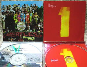 【2点で送料無料】処分！CD2点で ビートルズ Beatles サージェント・ペパーズ＋1 ※プラケースにヒビ部分 いずれも日本正規盤 対訳掲載