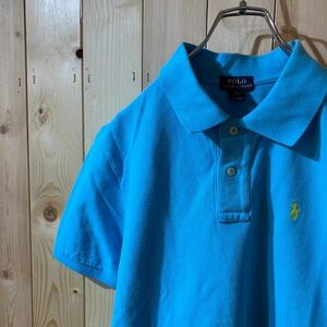 [KWT3244] POLO by RALPH LAUREN ポロシャツ メンズ ブルー L ポス