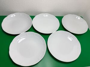 リチャードジノリ ボウル 5点 セット ベッキオホワイト 洋食器 直径19cm 深さ3.5cm プレート 深皿