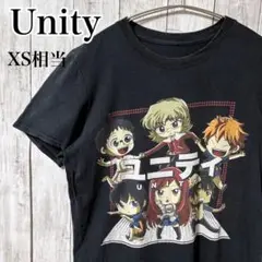 Unity ユニティ フェアリーテイル エルザ プリント Tシャツ 古着 黒