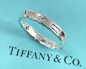 ★美品★ TIFFANY & Co. ティファニィー ナローリング・シルバー925 刻印 17号〜18号