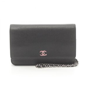 シャネル ラッキークローバー ブランドオフ CHANEL レザー ショルダーバッグ キャビア 中古 レディース