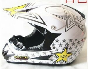 バイク フルフェイスヘルメット オフロードヘルメット 白M-XL