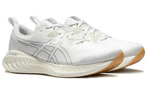 1.5万★超美品 アシックス ASICS GEL-CUMULUS 25 レディース 厚底 ランニングシューズ ゲル キュムラス 25 1012B441 25cm ホワイト