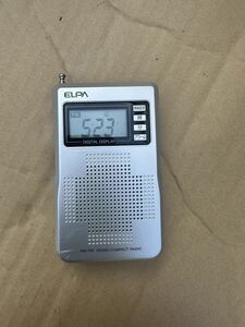 ELPA AM／FM 液晶コンパクトラジオER-C68FL★動作品