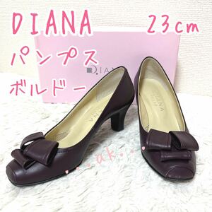 DIANA パンプス ボルドー 23cm ダイアナ WELL FIT