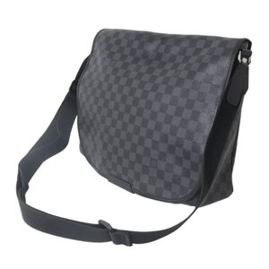 【中古】 LOUIS VUITTON ルイヴィトン ダニエルGM ショルダーバッグ A4収納 ダミエグラフィット ブラック N58033 SP2120 NT Cランク