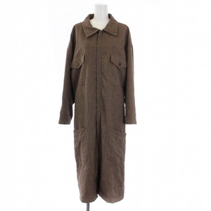 メゾンマルジェラ 1 Maison Margiela 1 22SS WOOL WORKWEAR JUMPSUIT ジャンプスーツ オールインワン 36 XS 茶 ブラウン