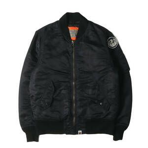 A BATHING APE ア ベイシング エイプ ジャケット サイズ:M GORE WINDSTOPPER ライナー付き L-2B フライトジャケット ブラック