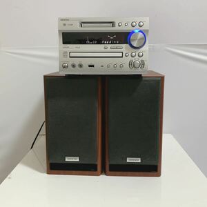  ONKYO オンキョー FR-N7EX /D-N7EX ミニコンポ システムコンポ スピーカーセット CD MDコンポ オーディオ機器 通電確認済み ジャンク