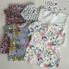 100cm 半袖 Tシャツ シャツ ワンピース 5点セット キッズ 女の子