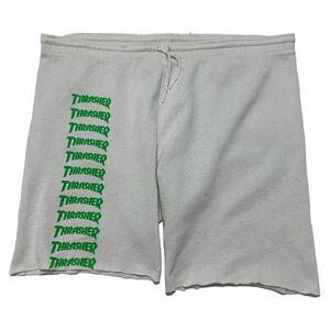 古着 USA製 Hanesボディ THRASHER スラッシャー スウェットショーツ ハーフパンツ