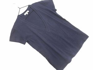 ネコポスOK MADISONBLUE マディソンブルー Vネック Tシャツ size1/紺 ■◆ ☆ egc2 レディース