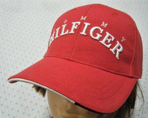 トミーヒルフィガー　TOMMY HILFIGER GOLF　ゴルフ用高機能キャップ・帽子　赤系　サイズ F/フリー　涼感/吸汗速乾機能　定価 4,620円