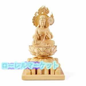 総檜材 摩利支天座像 木彫仏像 精密細工 切金 仏師手仕上げ品 高さ27cm 仏教美術