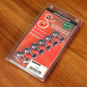 送料無料 新品 Grover グローバー Roto-Grip Locking Rotomatics 505FV, Chrome ギターペグ 交換用 ギターメンテナンス クローム