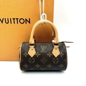 【極美品】●１円～ LOUIS VUITTON ルイヴィトン ミニスピーディ ミニボストンバッグ ハンドバッグ ブラウン モノグラム カバン バッグ 鞄