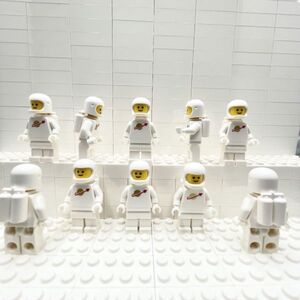 限定版　新品　レゴミニフィグ　クラッシク宇宙飛行士ホワイト　タンク付き　10体セット　LEGO社正規品