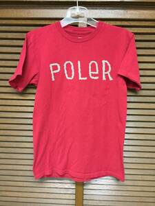 POLeR FURRY FRONT TEE 赤系 S USED ポーラー アウトドア