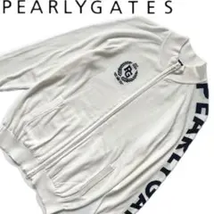 Pearly Gates パーリーゲイツ　デカロゴ　ニット　ジャケット　ホワイト