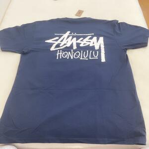 STUSSY ステューシー ホノルル tシャツ 半袖 ネイビー L 新品 タグ付