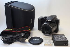 【動作美品】ニコン Nikon COOLPIX P100 動作確認済 バッテリー ACアダプター USBケーブル ソフトケース ストラップ レンズキャップ