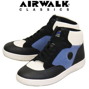 AIR WALK CLASSICS (エアーウォーク クラシックス) AWC1002 Enigma エニグマ ミッドカットスニーカー BLUE AW003 約25.5cm