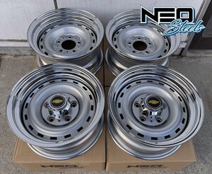 新品 15インチ 4本セット Chevy Van シェビーバン アストロ サファリ 2WD タホ サバーバン ラリー NEO STEELS NS00 15x7J +0 127-5穴