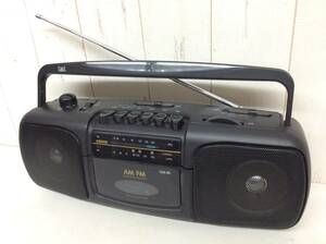 昭和レトロ 【 takt TCR-05 】 RADIO CASSETTE RECORDER タクト ラジカセ 中古品 実働品 難あり 当時物 レトロポップ ジャンク品