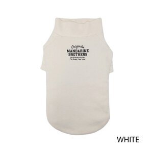 【5Lサイズ】 MANDARINE BROTHERS マンダリンブラザーズ スキンタイトワーム Tシャツ ホワイト ヒートテック 犬服 WARM T-SHIRT WHITE